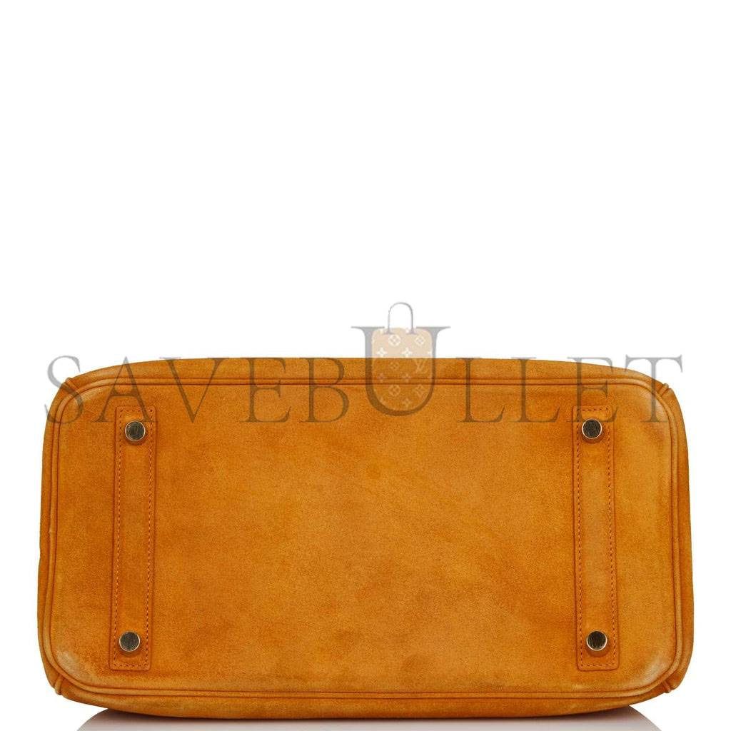 HERMES BIRKIN 30 SUEDE GOLD HARDWARE (30*22*16cm)
