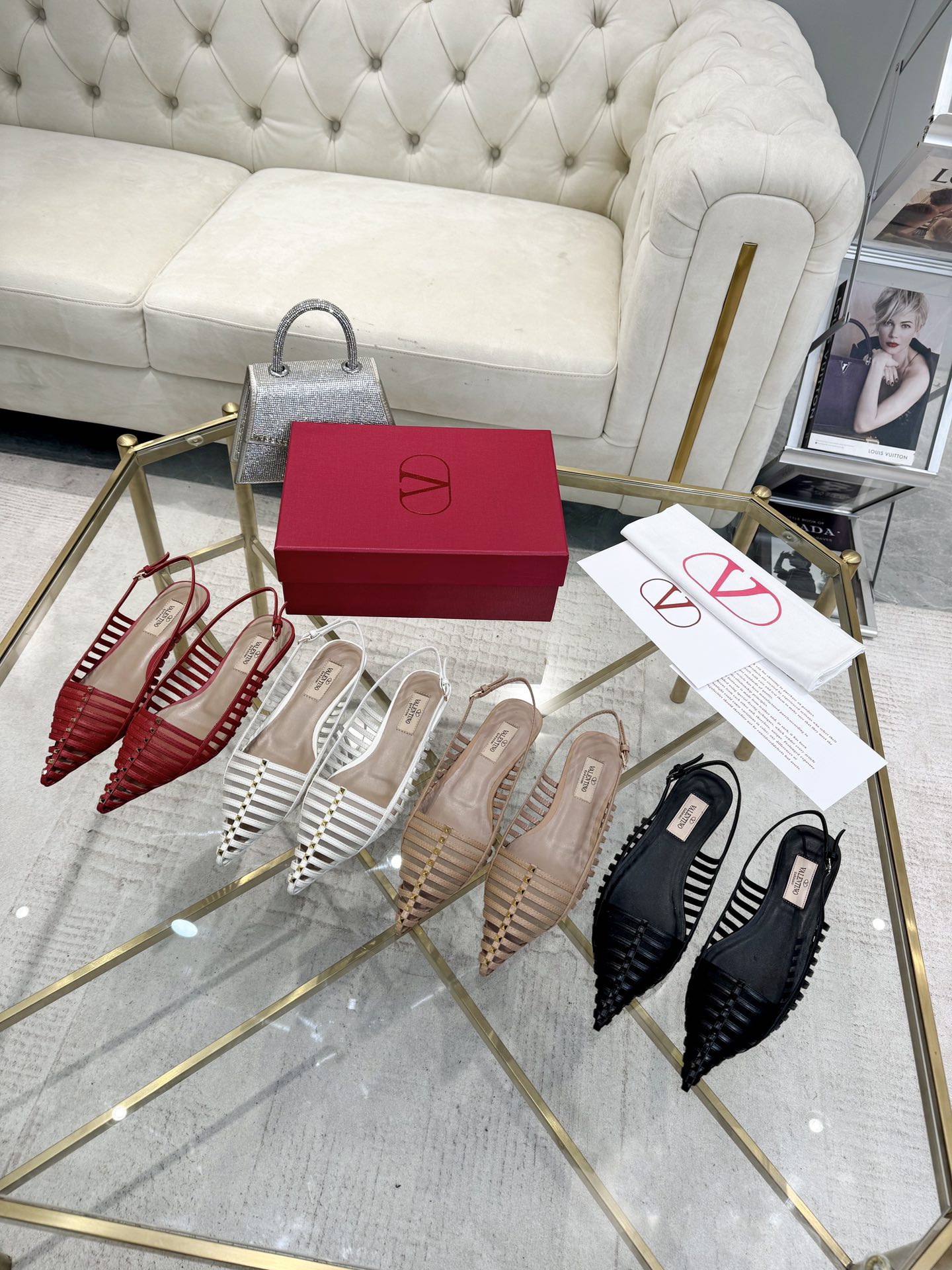 TOP VALENTINO Lambskin Flat Shoes - 4 Colors