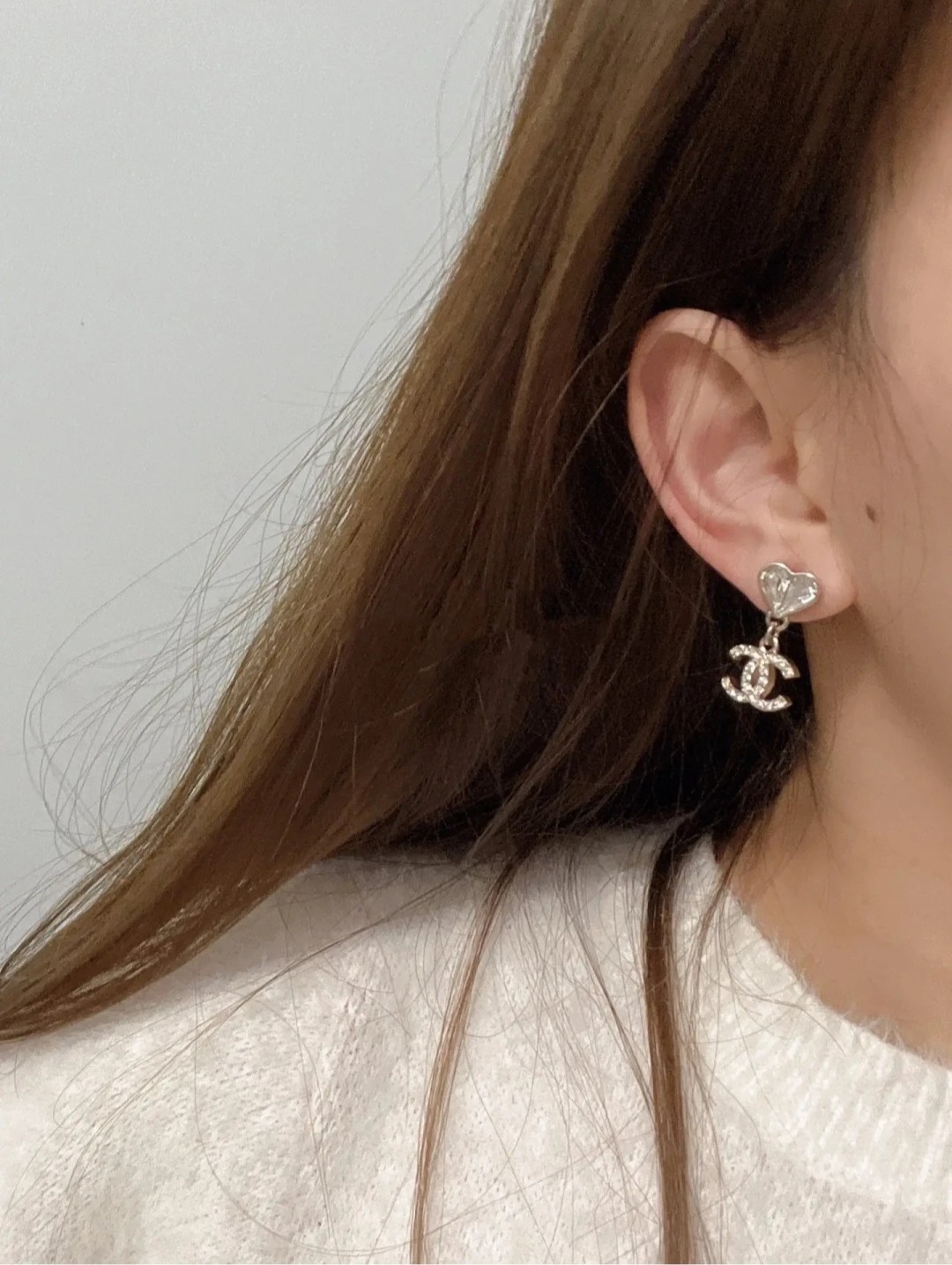 TOP CHANEL Double C and Heart Earrings