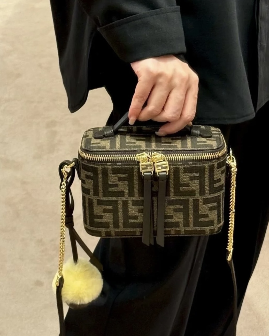 TOP FENDI Vanity Bag 16x8x11cm - Brown