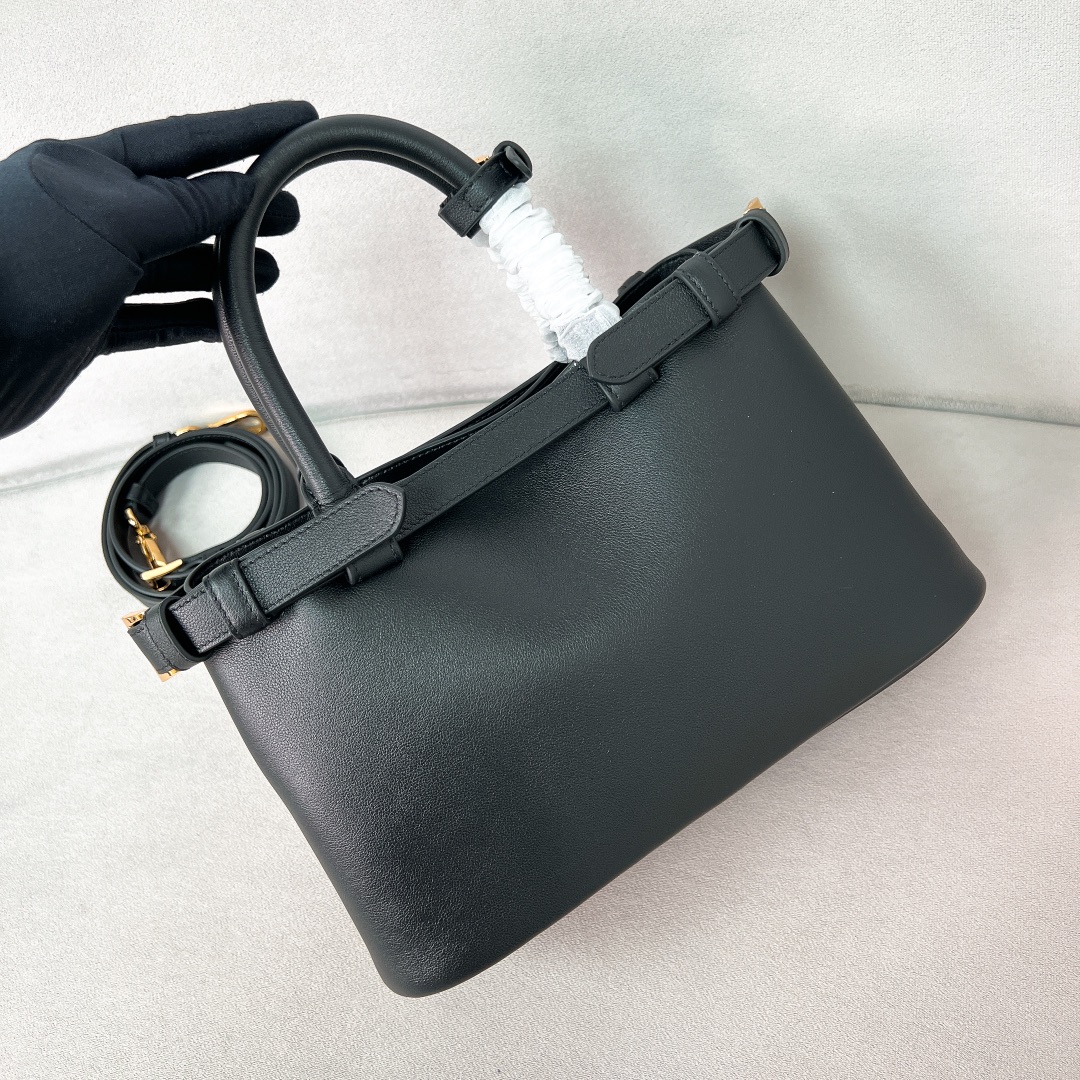 TOP PRADA Double Bag Cow Leather with Sheepskin Lining 28x18x10.5cm - 3 Color