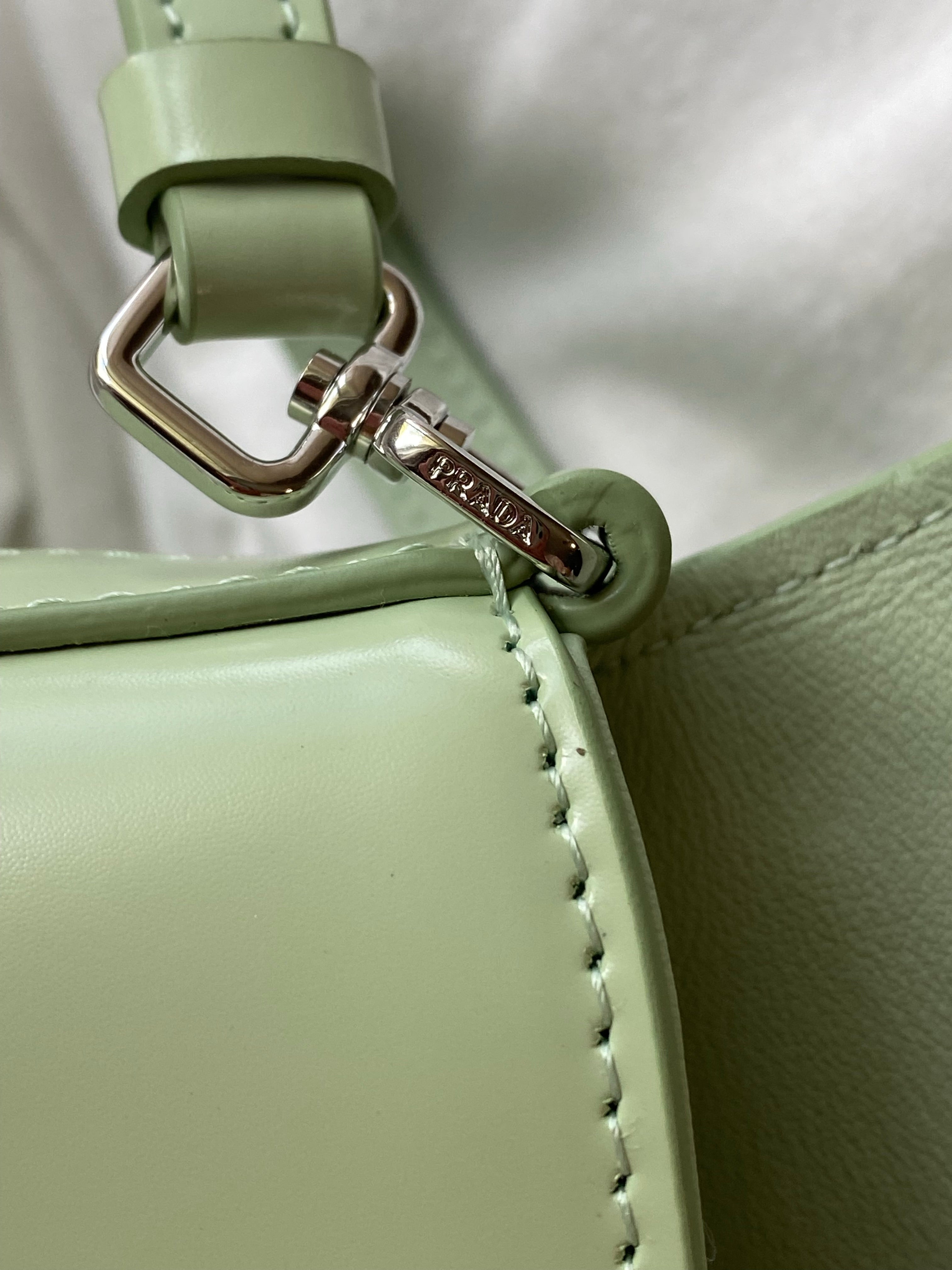 TOP PRADA Cleo Bag Brushed Leather - Green