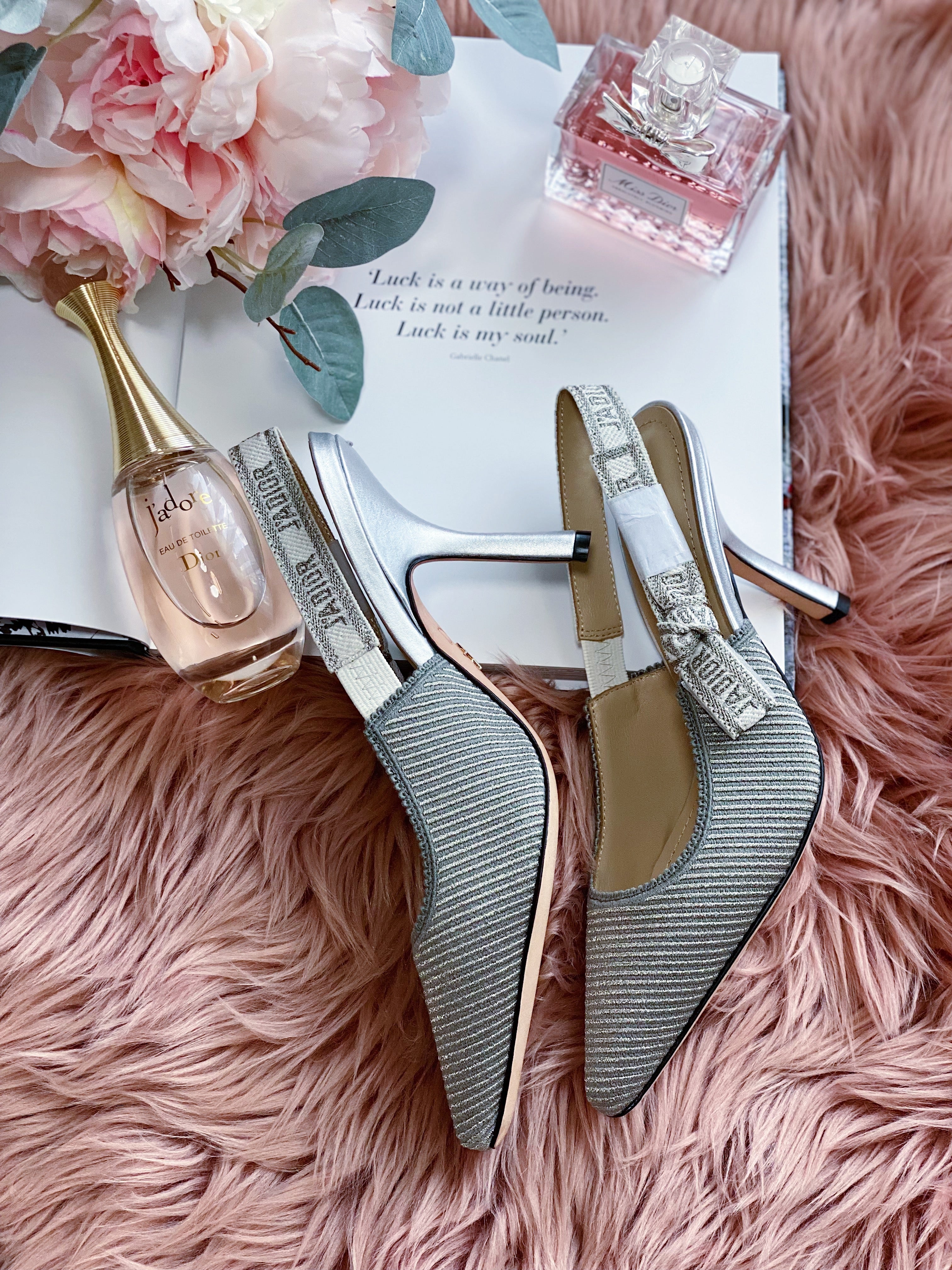 TOP Christian Dior Slingback High Heels - Grey