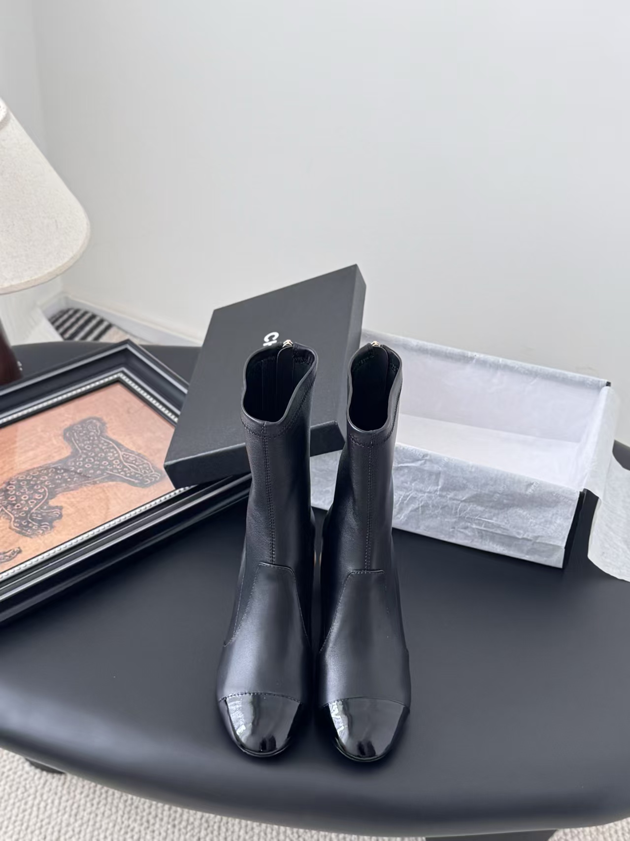 TOP CHANEL CC Mid-Calf Boots Lambskin - 2 Colour