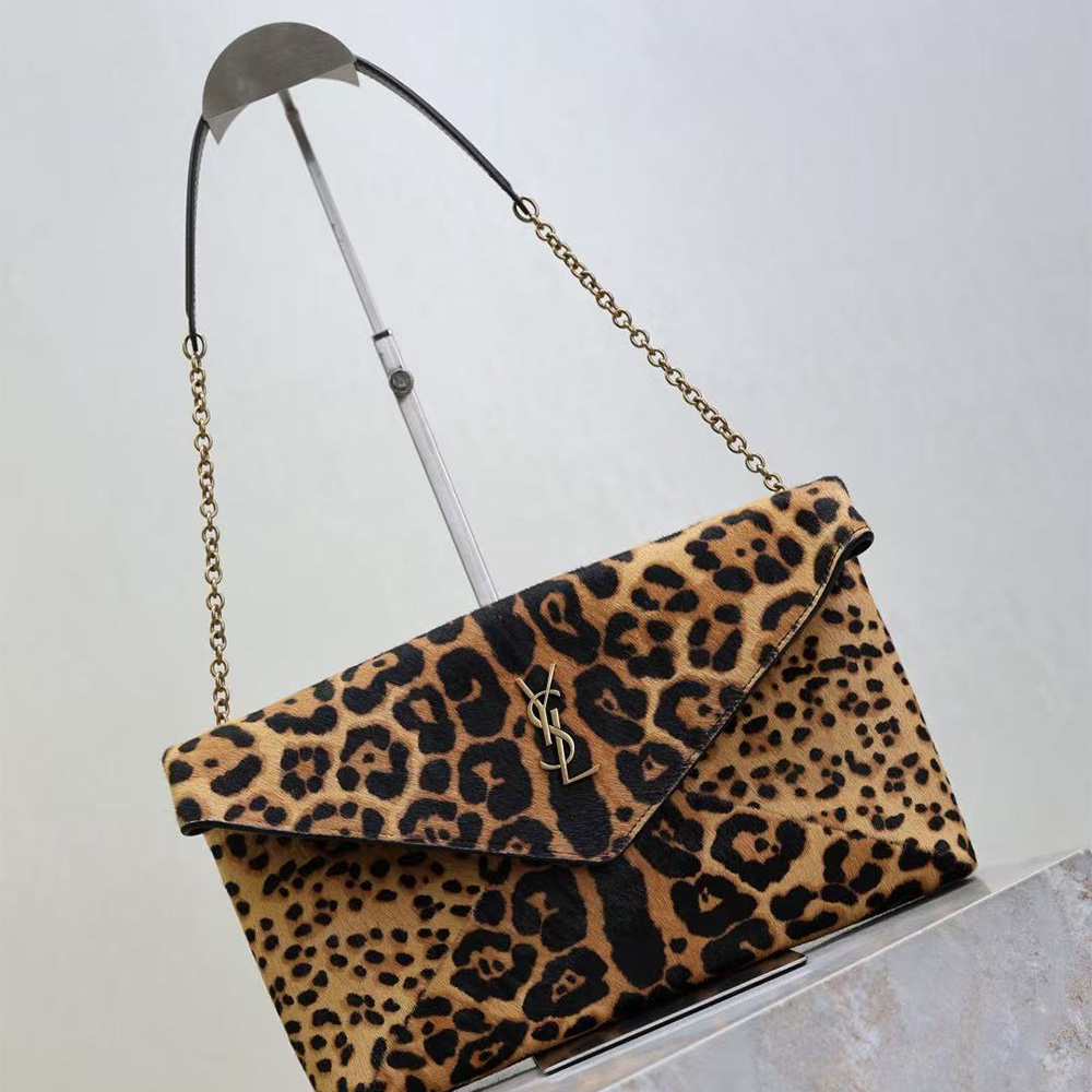 Saint Laurent CASSANDRE large pouch on chain in pony hair leather (Replica)