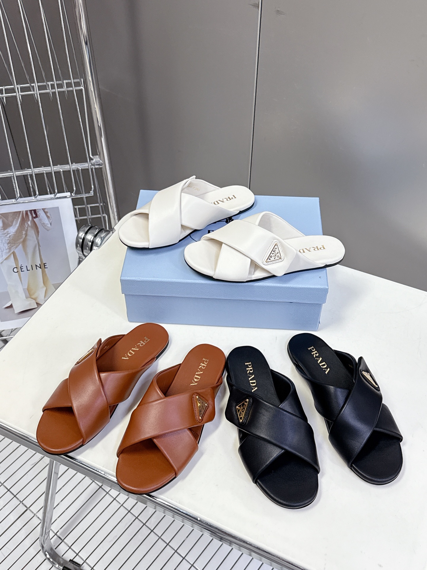 TOP PRADA Flat Slippers - 3 Colors