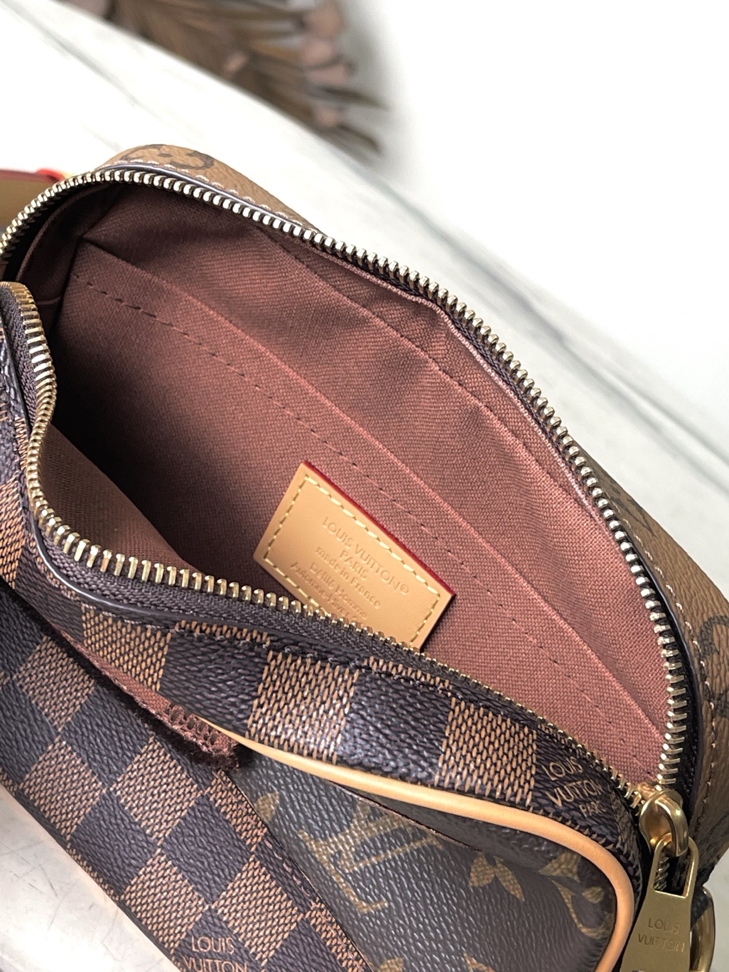 TOP Louis Vuitton LV Damier Monogram Reverse Trocadéro Bag 13 x 6.5 x 20 cm - Brown