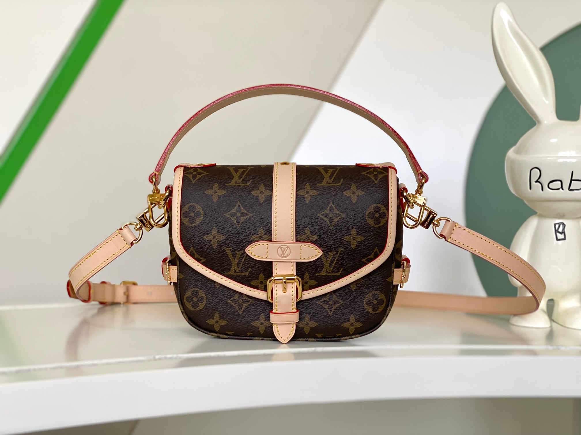 TOP Louis Vuitton LV Monogram Cowhide Diane Bag - 20x15x7.5cm-Brown