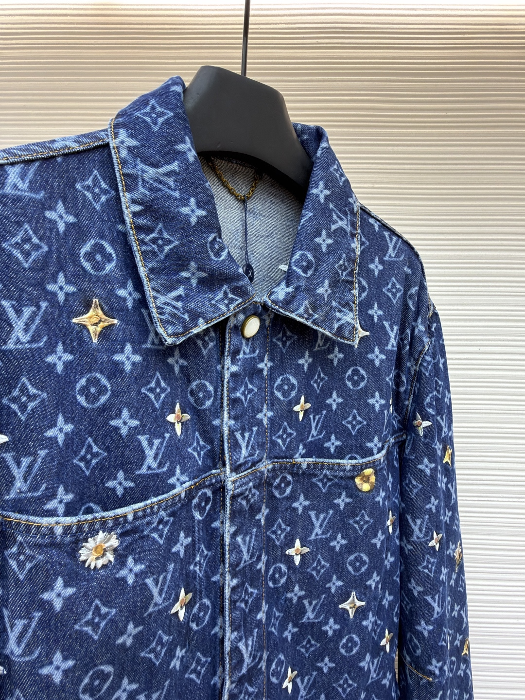 LOUIS VUITTON 字母提花雏菊刺绣牛仔外套