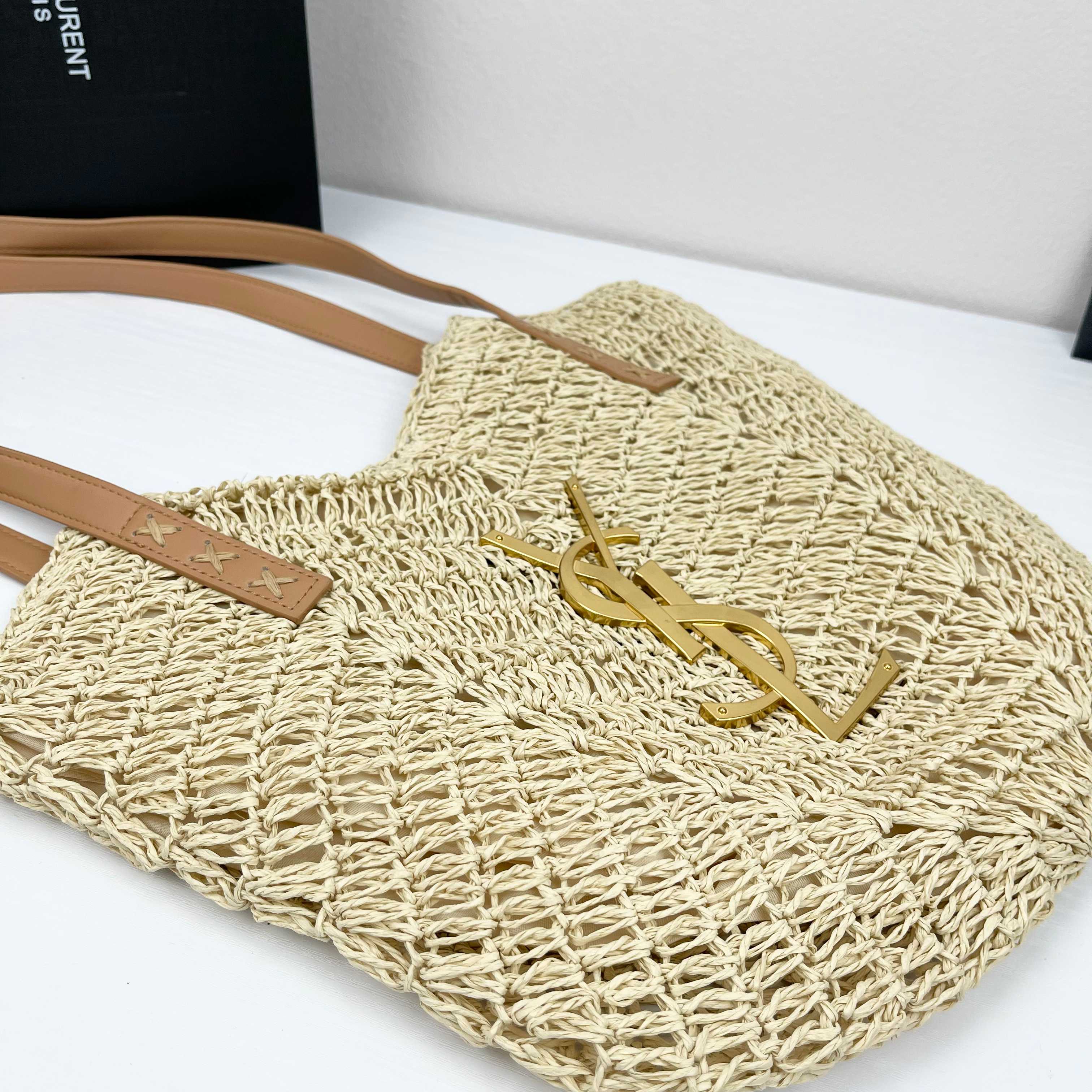 TOP Yves Saint Laurent YSL Woven Tote Bag 39X34cm - 2 Color