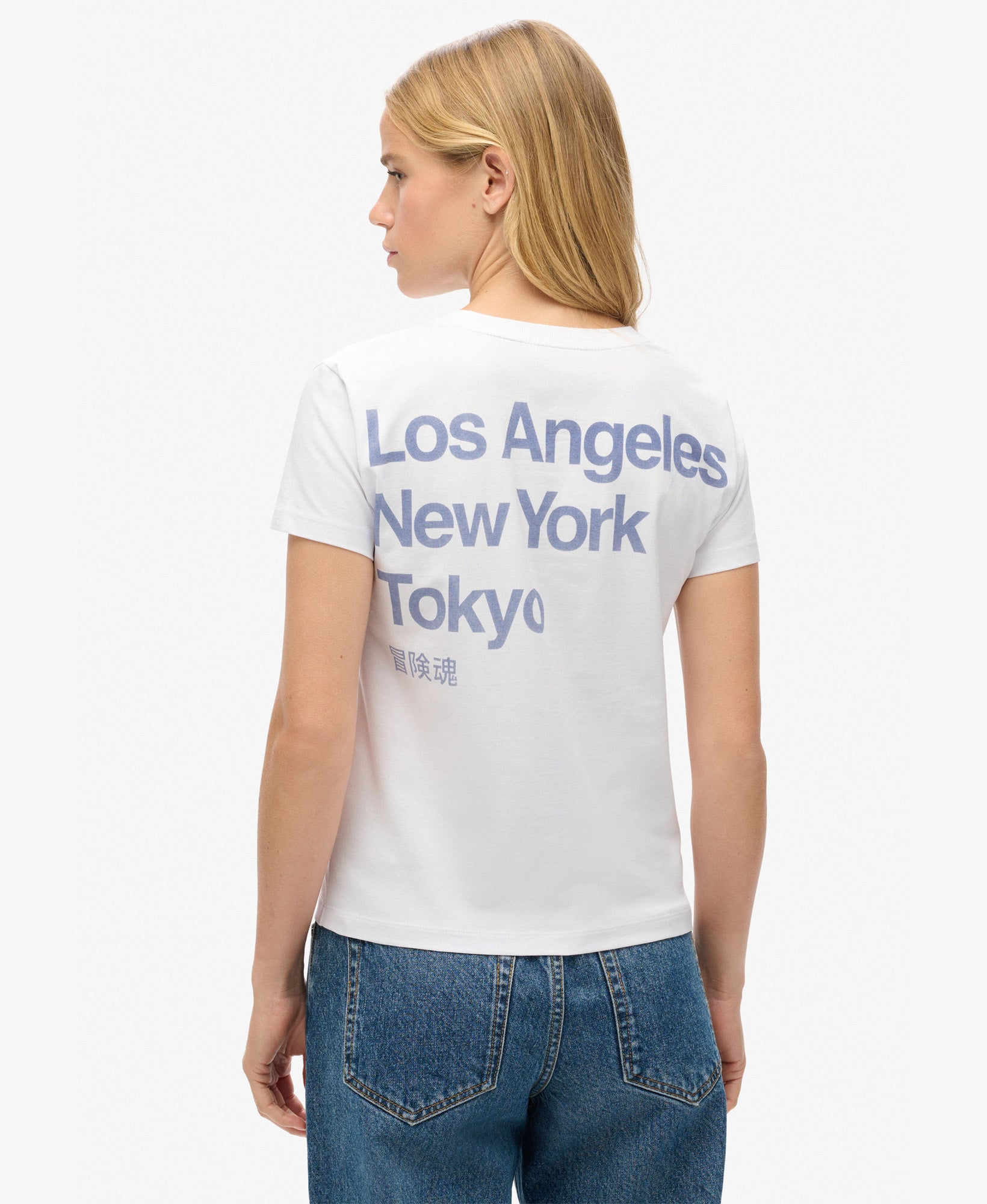 Core Logo City Fitted Tee | Brilliant White