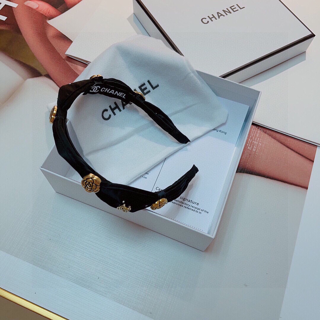 TOP CHANEL Vintage Bow Tie Headband - 2 Color