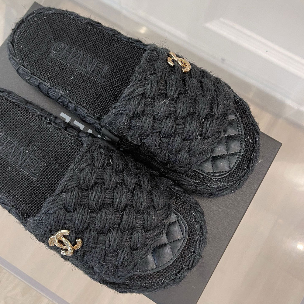 Chanel  All kinds of Woven Fabrics  Sandals Slide（Replica）