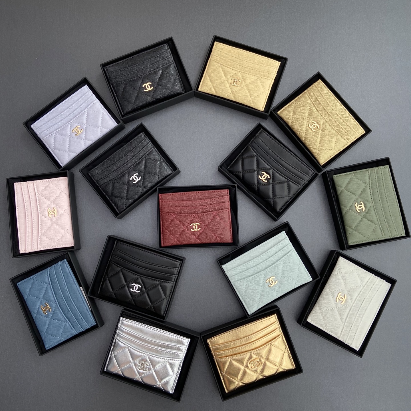 TOP CHANEL Cardholder Calfskin - 10 Color&GHW/SHW