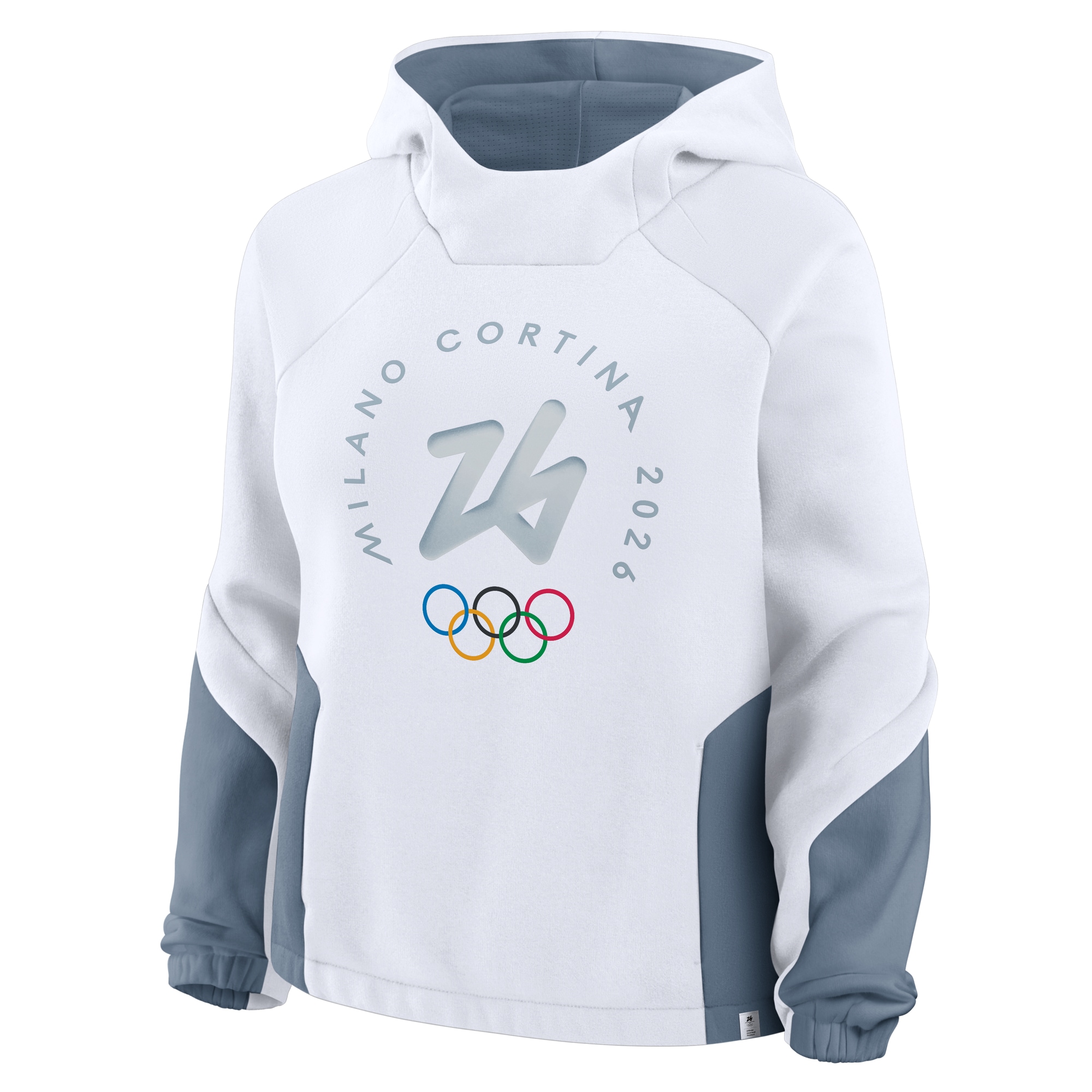Milano Cortina 2026 Olympics Fleece Fashion Top - White - Womens