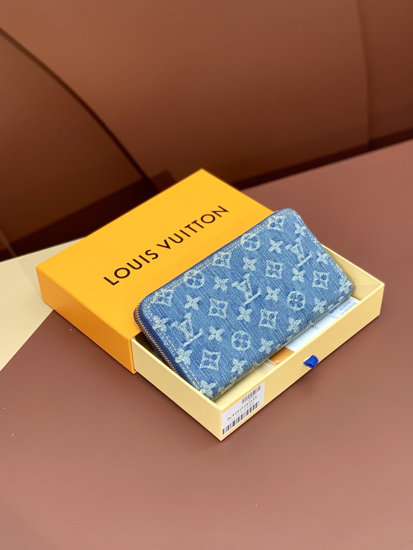 TOP Louis Vuitton LV Zippy Wallet 19.5x10.5x2.5cm - Monogram Denim Blue