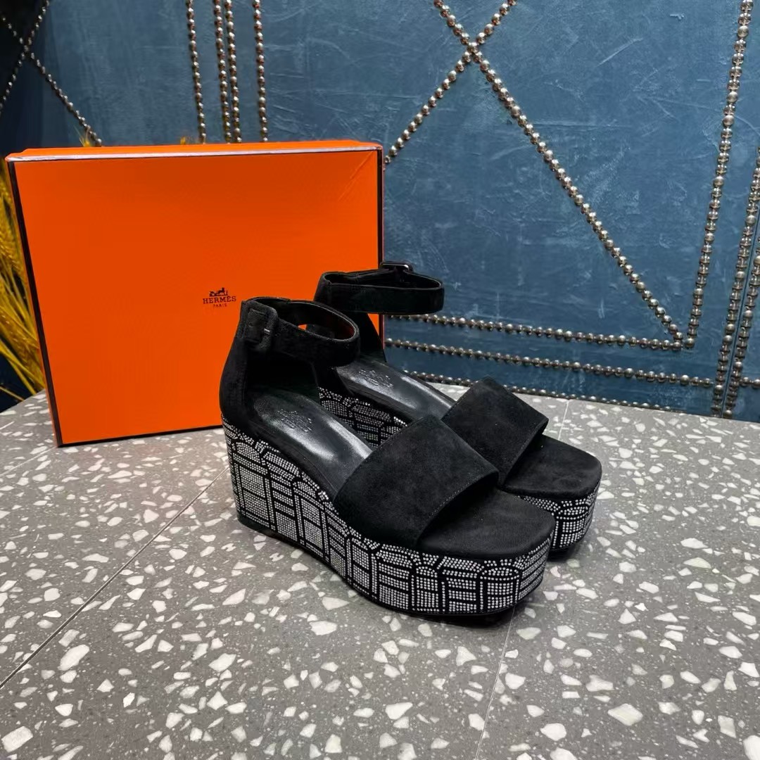TOP HERMES Illusion 35 Sandal - Black