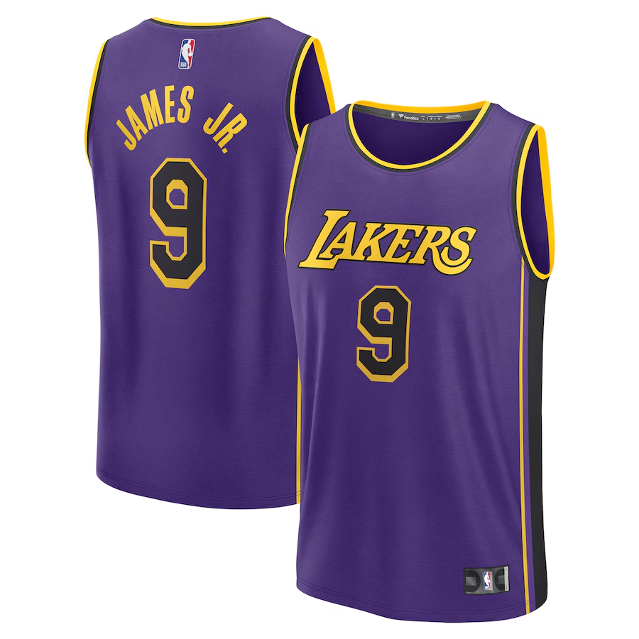 Men's Los Angeles Lakers Bronny James Purple Fast Player Jersey - Statement Edition