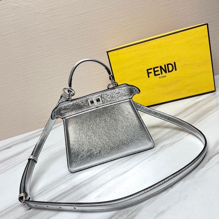 TOP FENDI Classic Peekaboo I See U - 20CM/27CM Silver - SHW