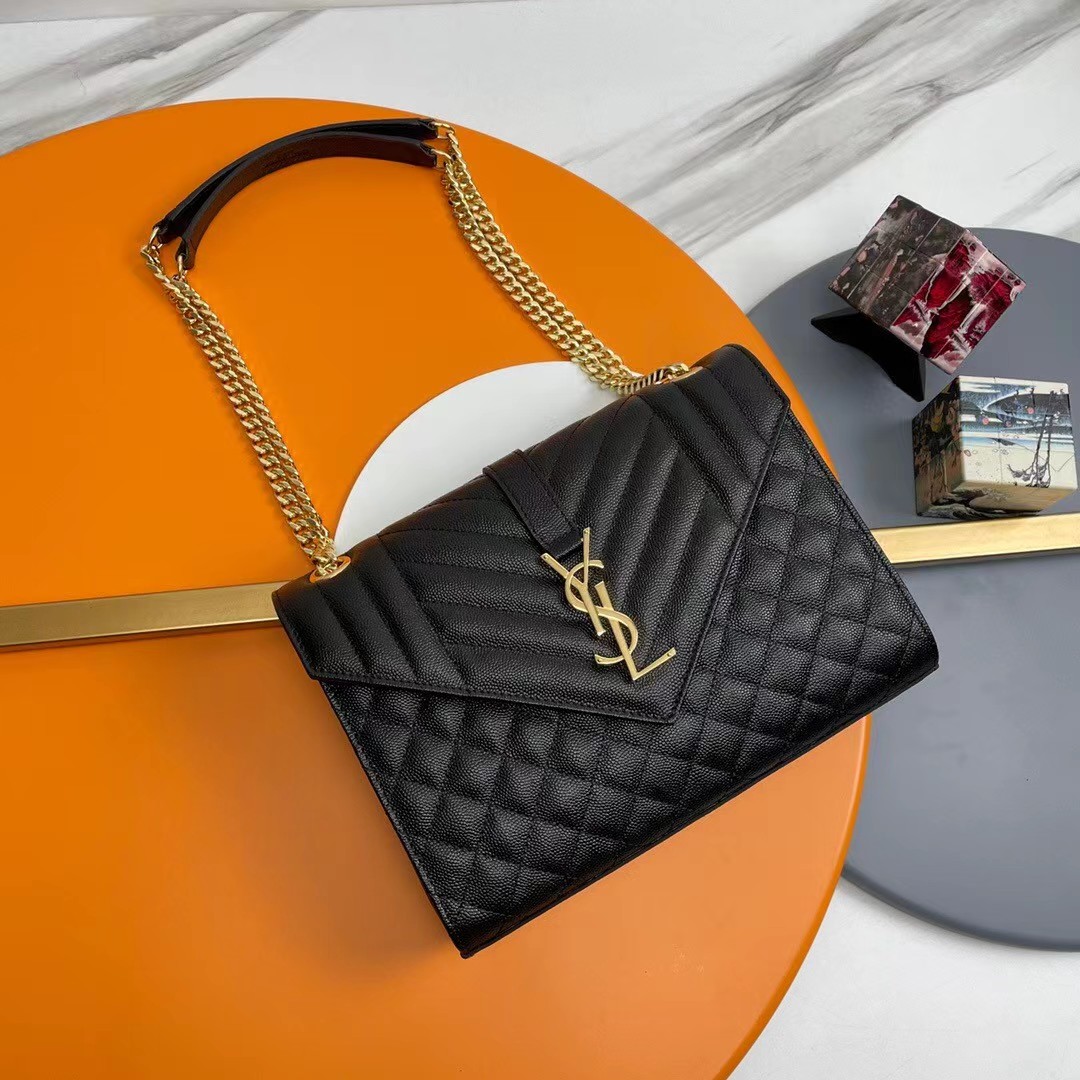Saint Laurent YSL Envelope Medium 24- Embossed Leather(Replica)