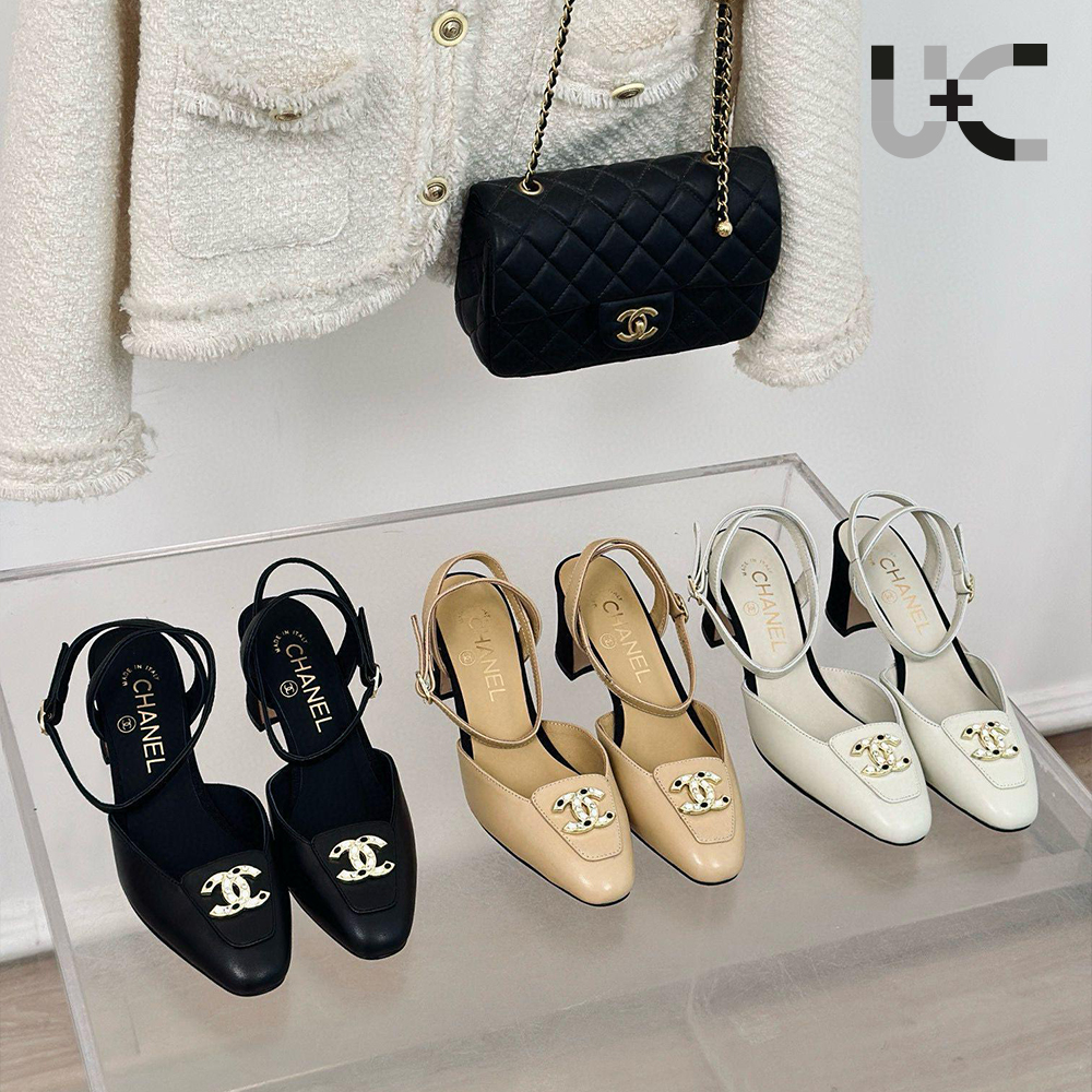 CHANEL Double C Calfskin Heels (Replica)