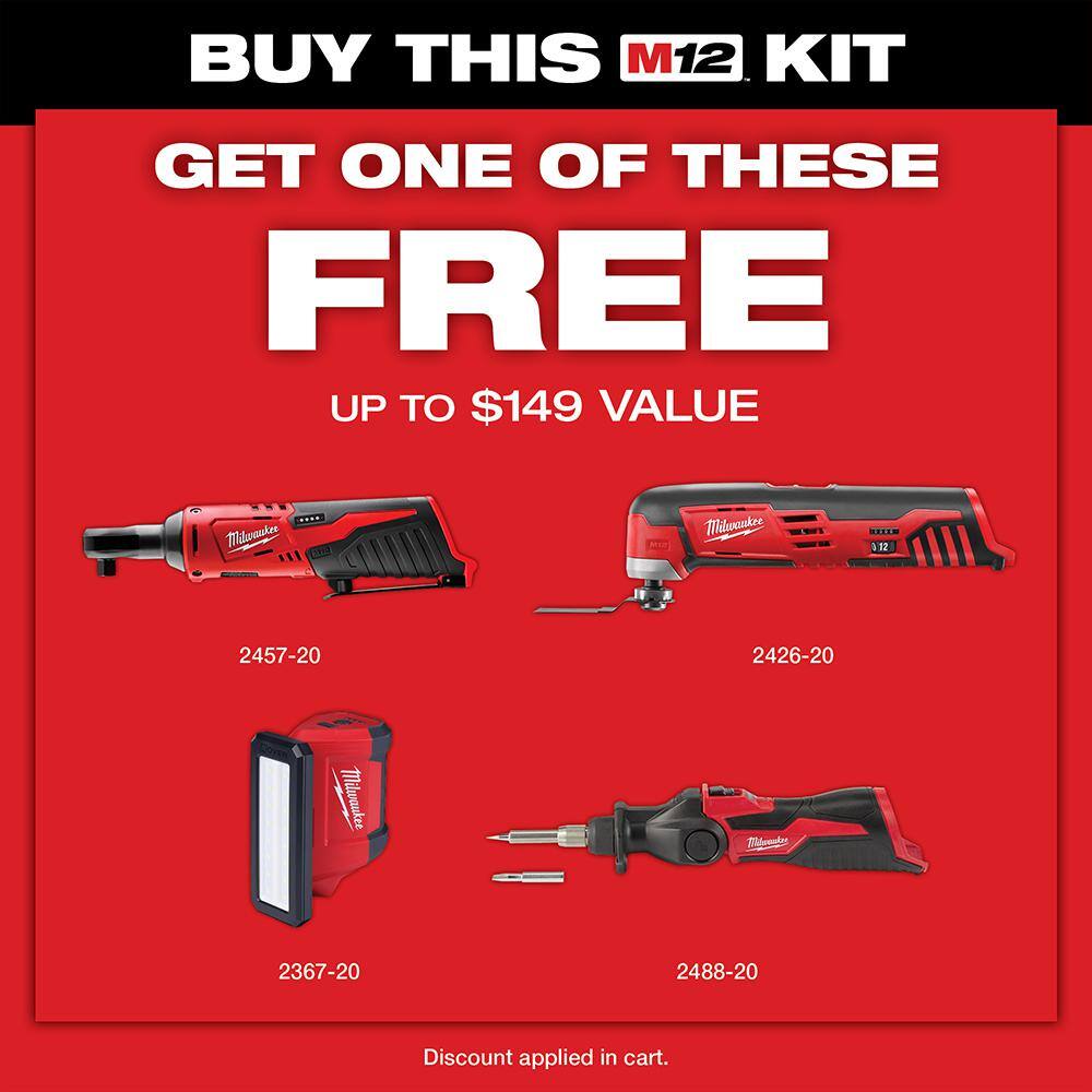 M12 FUEL 12V Lithium-Ion 1/4 in. Cordless Right Angle Die Grinder Kit w/XC High Output 5.0 Ah Battery Pack and Charger