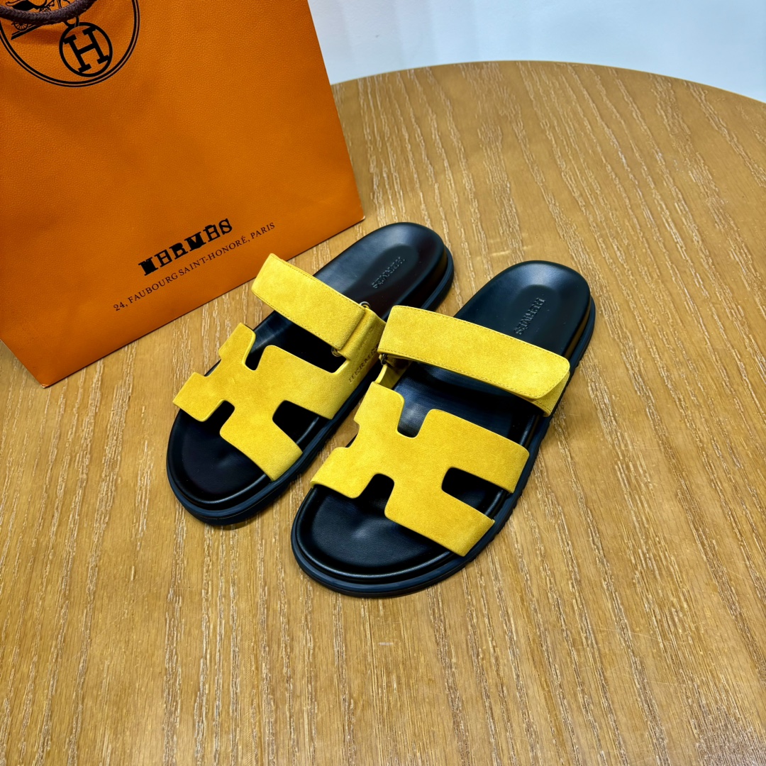 Hermès Chypre leather sandals （Replica）