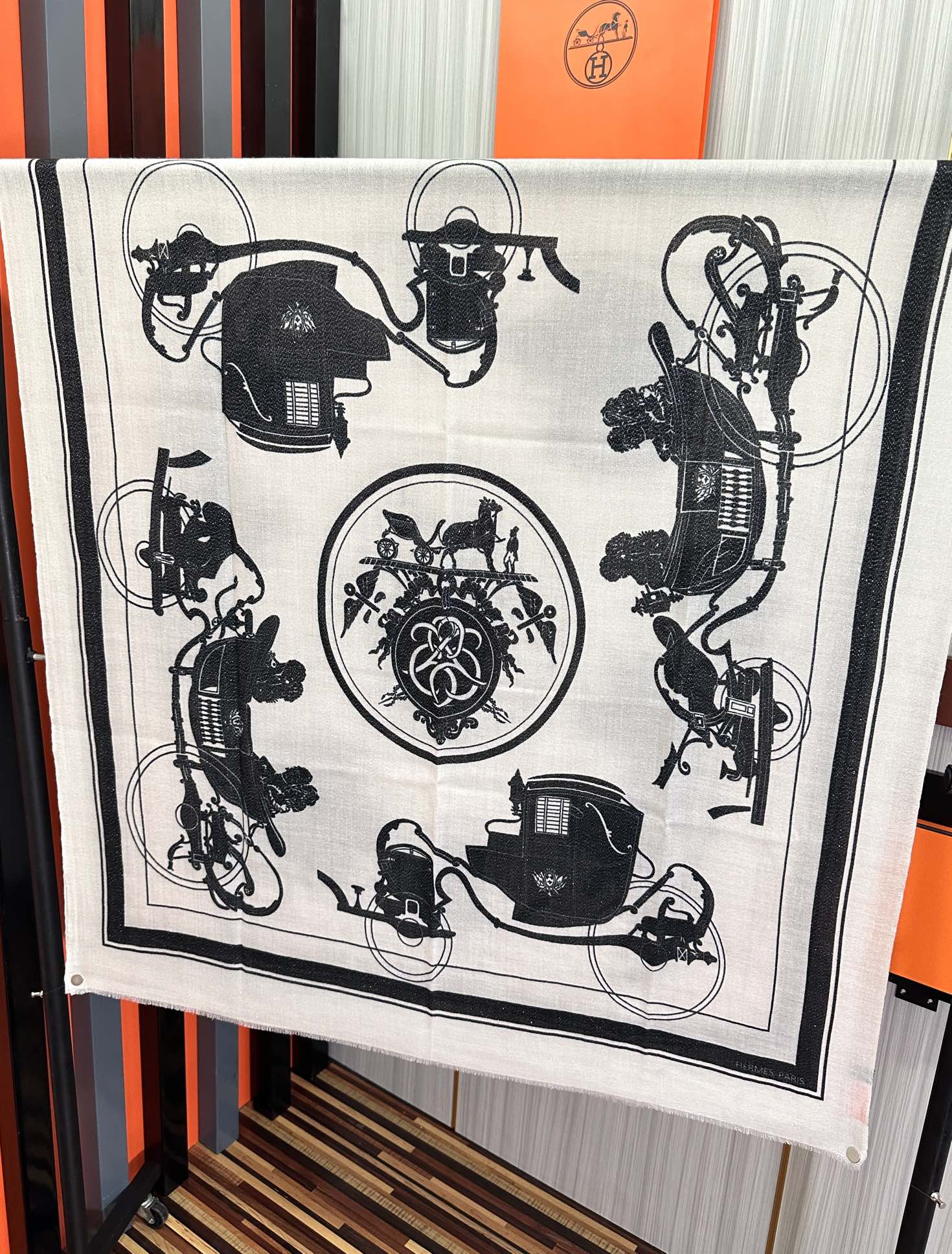 TOP HERMES Mulberry Silk Scarf 100cm×200cm - 2 Colors