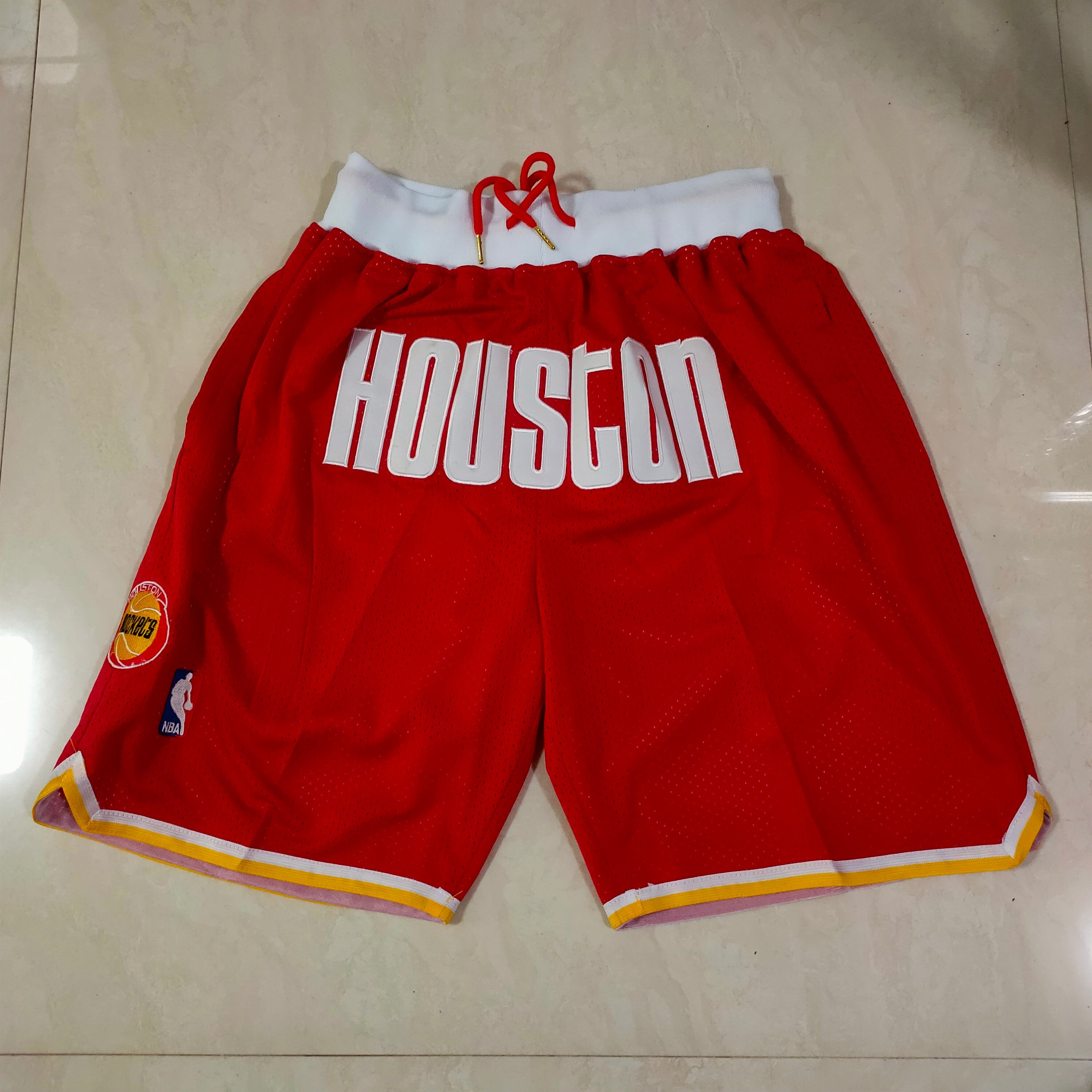 Houston Rockets Red Juston Retro Pocket Shorts