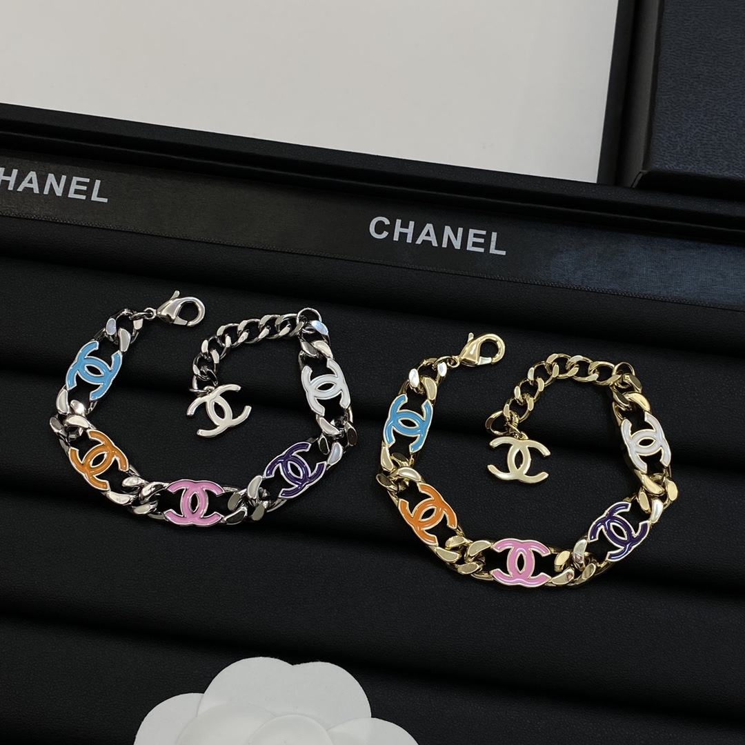 TOP CHANEL Colorful CC Bracelet - 2 Color