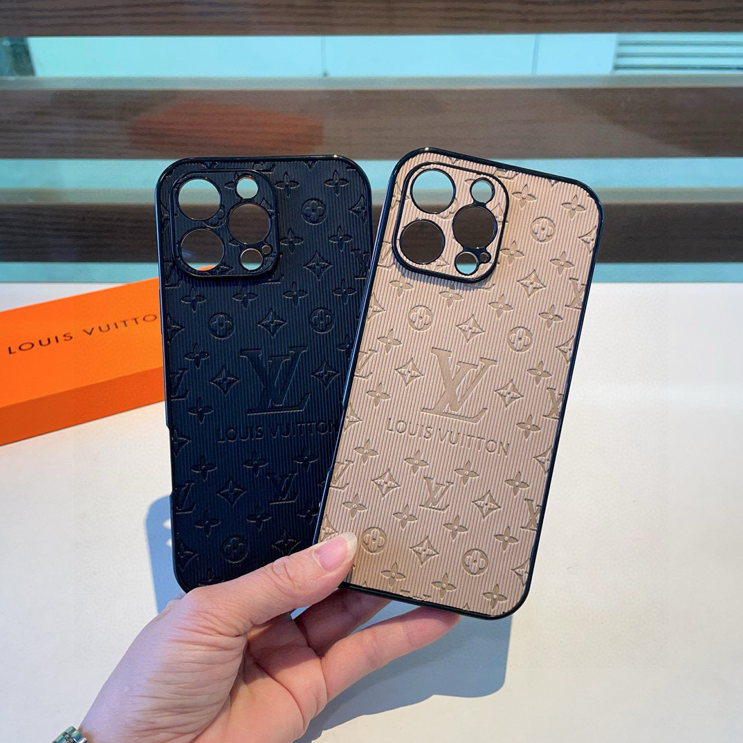 TOP Louis Vuitton LV Vertical Striped Side-Coverage Full-coverage Phone Case - 2  Colors