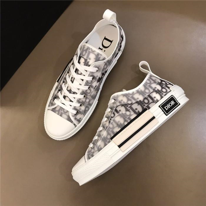 Dior B23 High Top Canvas Logo Oblique Patch Black Shoes