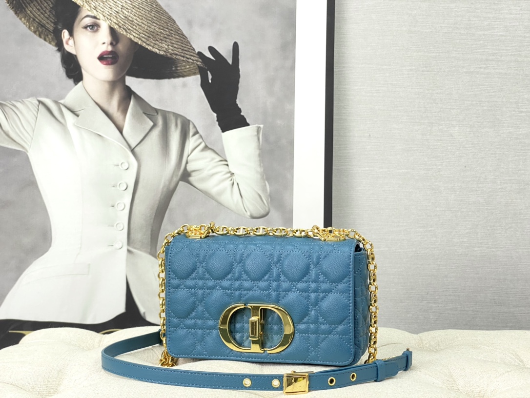 TOP Christian Dior Caro Bag 20 x 12 x 7 cm - Dark blue
