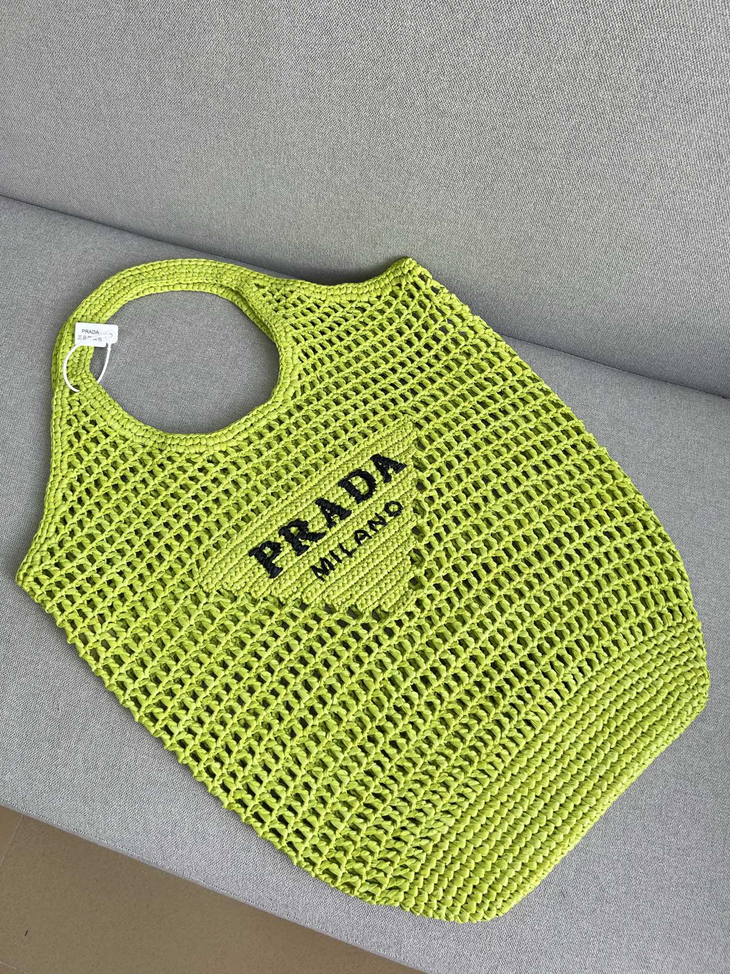 TOP PRADA Straw Shopping Bag 39x34cm - 4 Colour