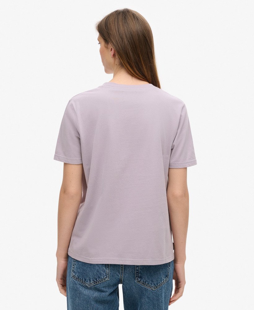 Luxe Metallic Logo Relaxed Tee | Brassica Lilac