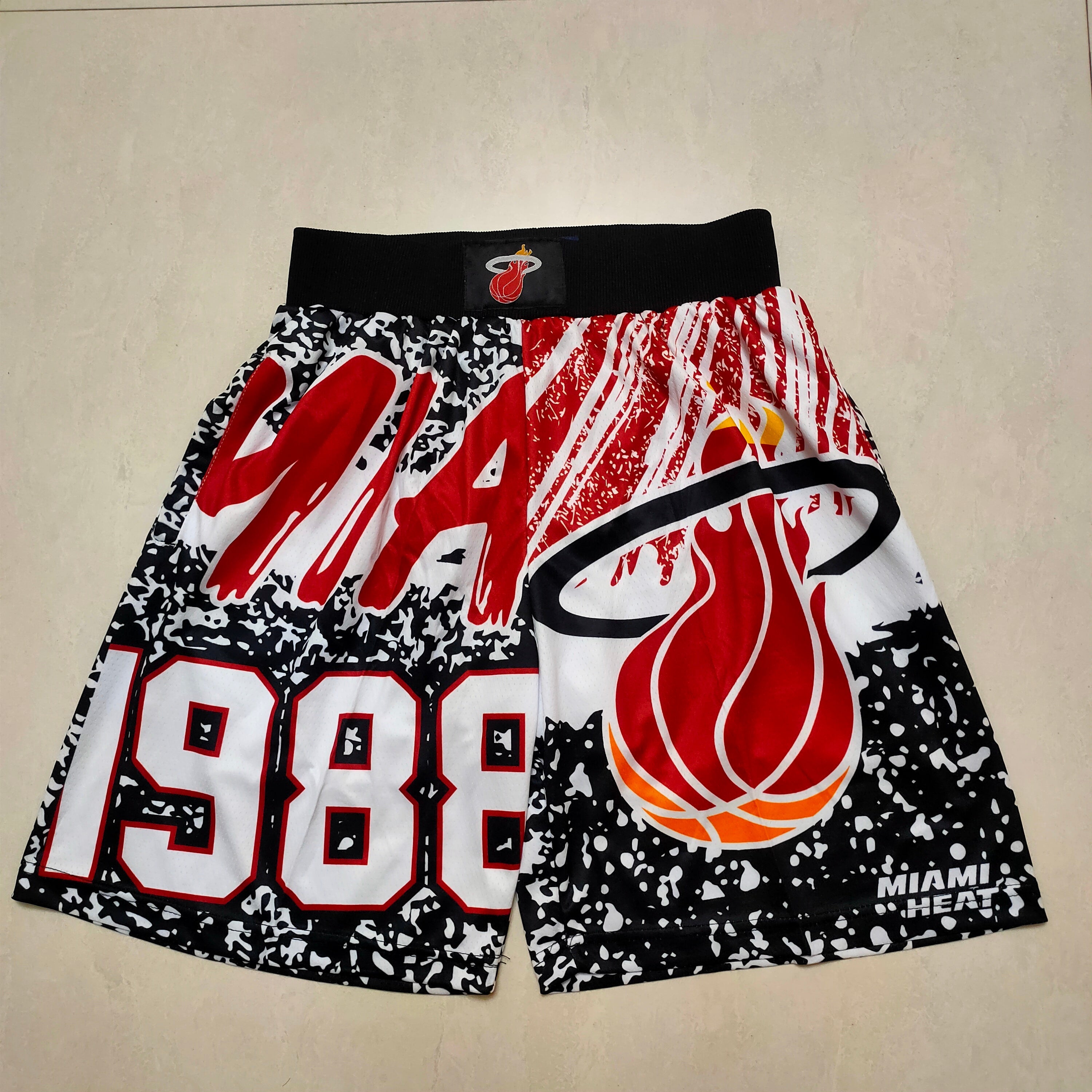 Miami Heat MitchellNessMN Team Logo Pants