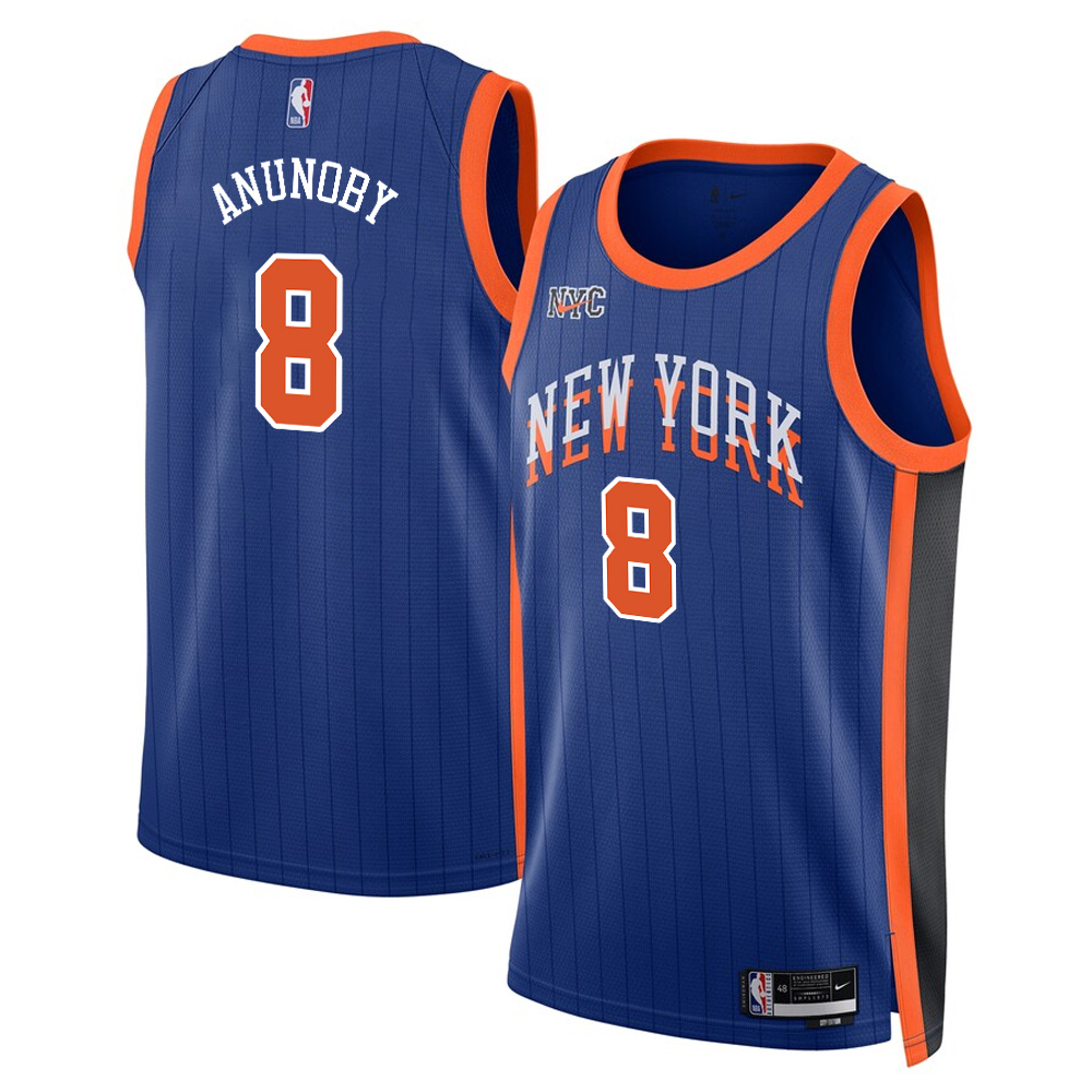 Og Anunoby New York Knicks 24-25 Blue City Edition Jersey