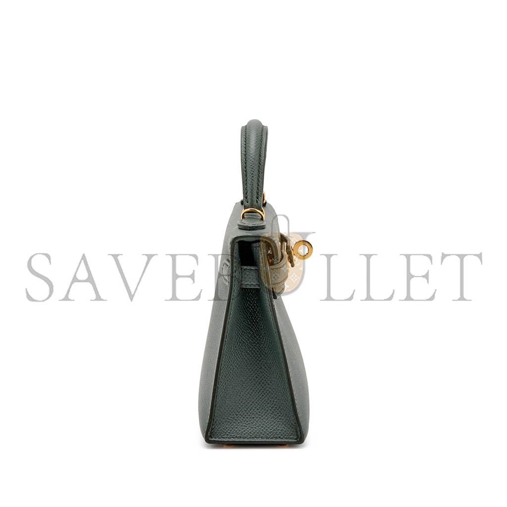 HERMÈS EPSOM MINI KELLY 20 GOLD HARDWARE (19*12*5.5cm)