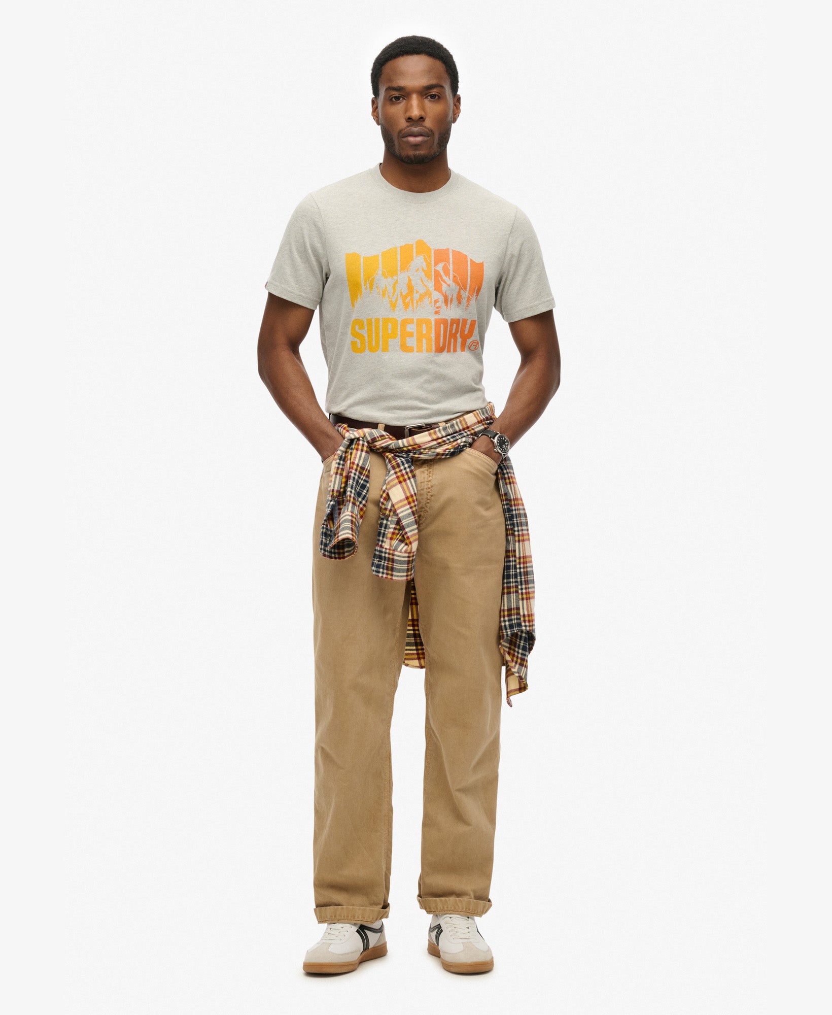 Mountain Rainbow Tee | Grey Marle