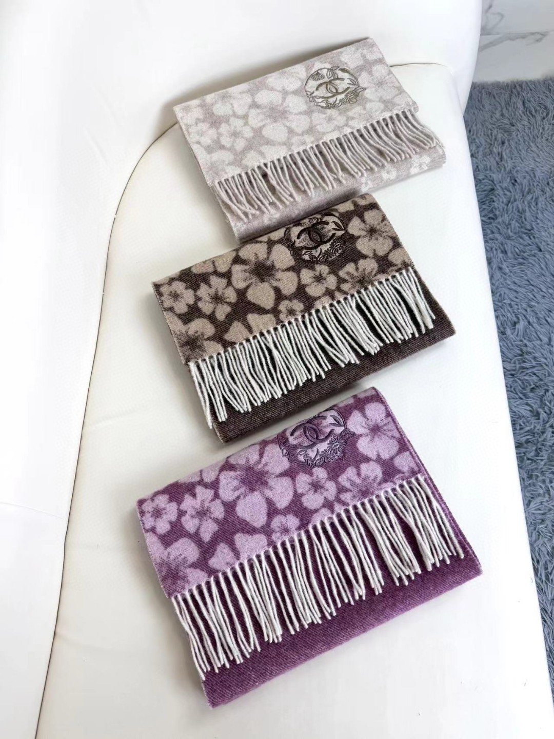 TOP CHANEL Cashmere Scarf 30×180 cm - 3 Colors