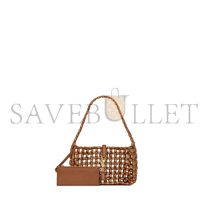YSL LE 5 À 7 WOODEN BEADED HANDBAG 862997KAAAZ9384 (28*15*7.5cm)