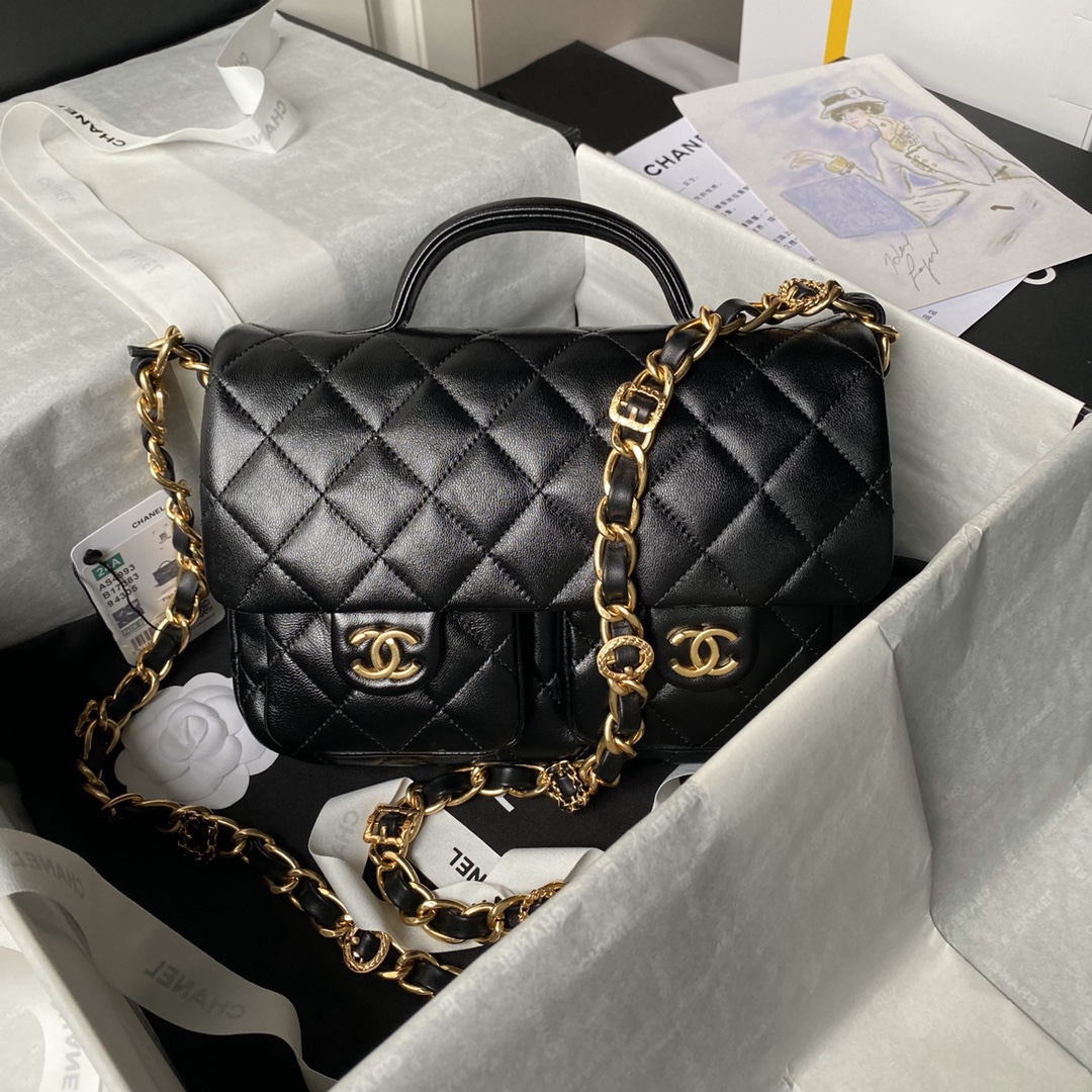 TOP CHANEL 24A Messenger Bag 14.5×24×6.5cm - 3 Colos
