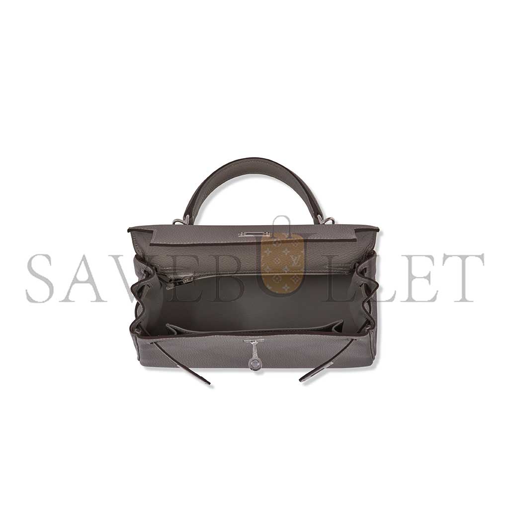 HERMÈS TOGO LEATHER RETOURNÉ KELLY 25 WITH PALLADIUM HARDWARE (25*17*7cm)