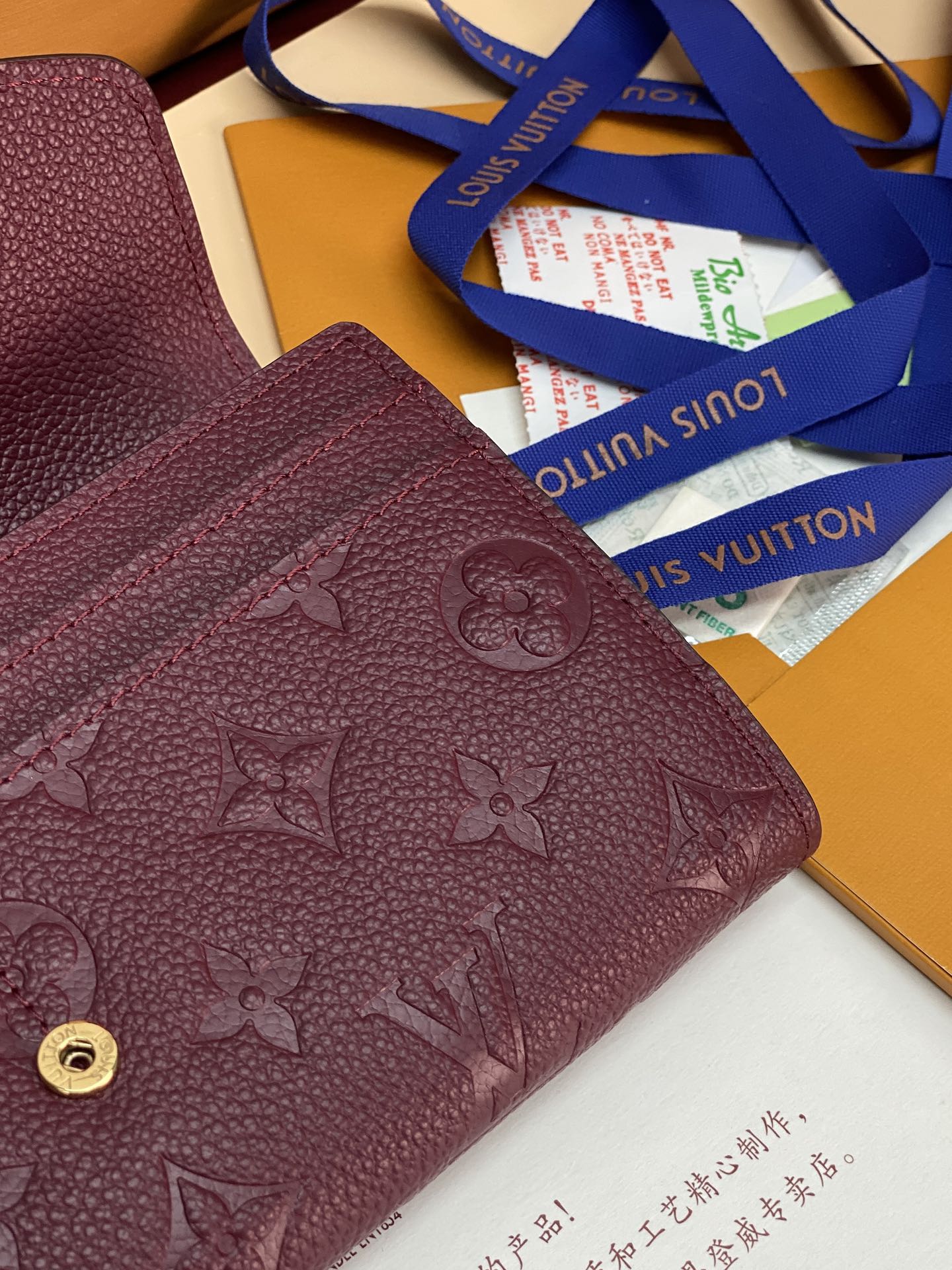 TOP Louis Vuitton LV Sarah Empreinte Wallet 19x10.5x2cm - Purple