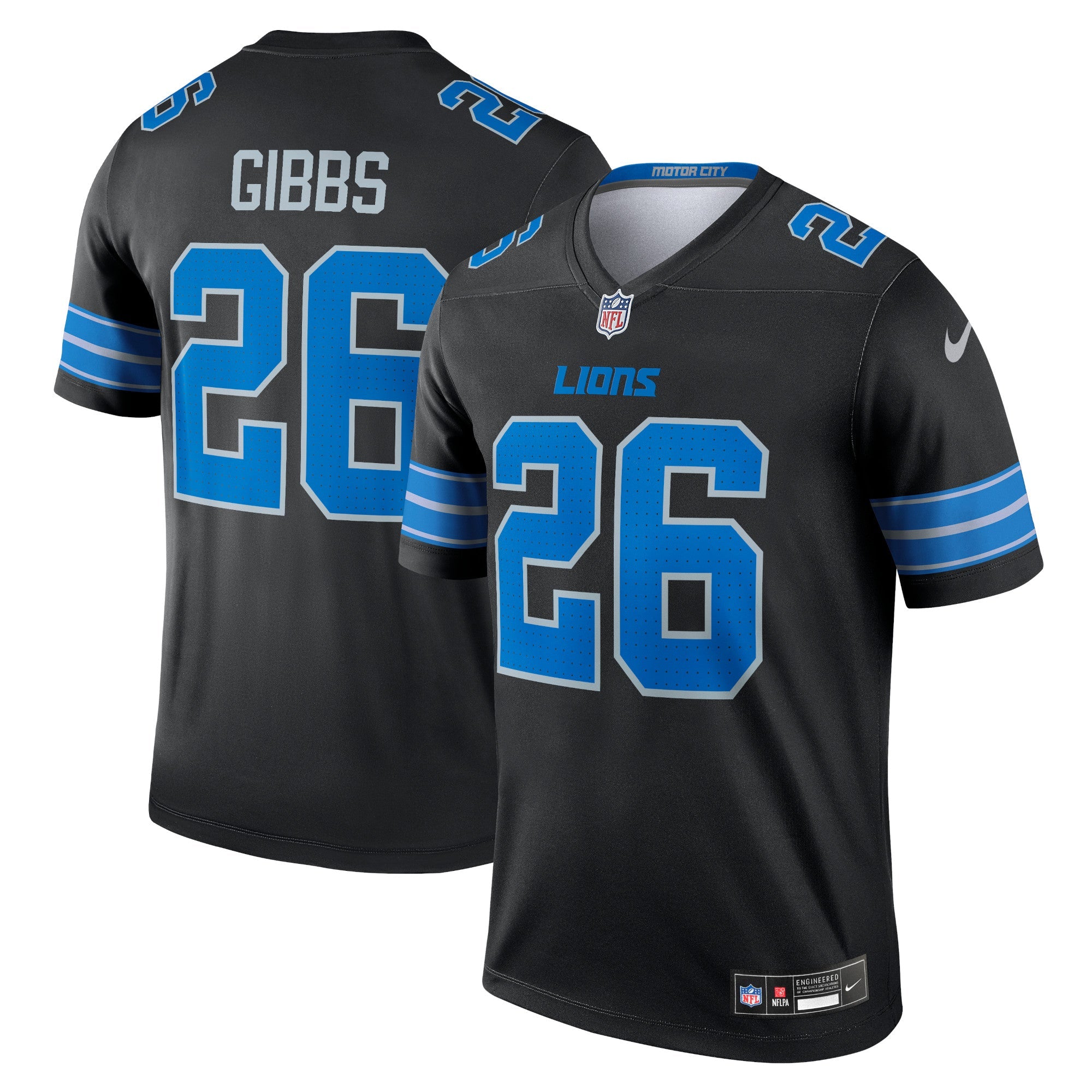Jahmyr Gibbs Detroit Lions  Alternate Legend Player Performance Top - Black