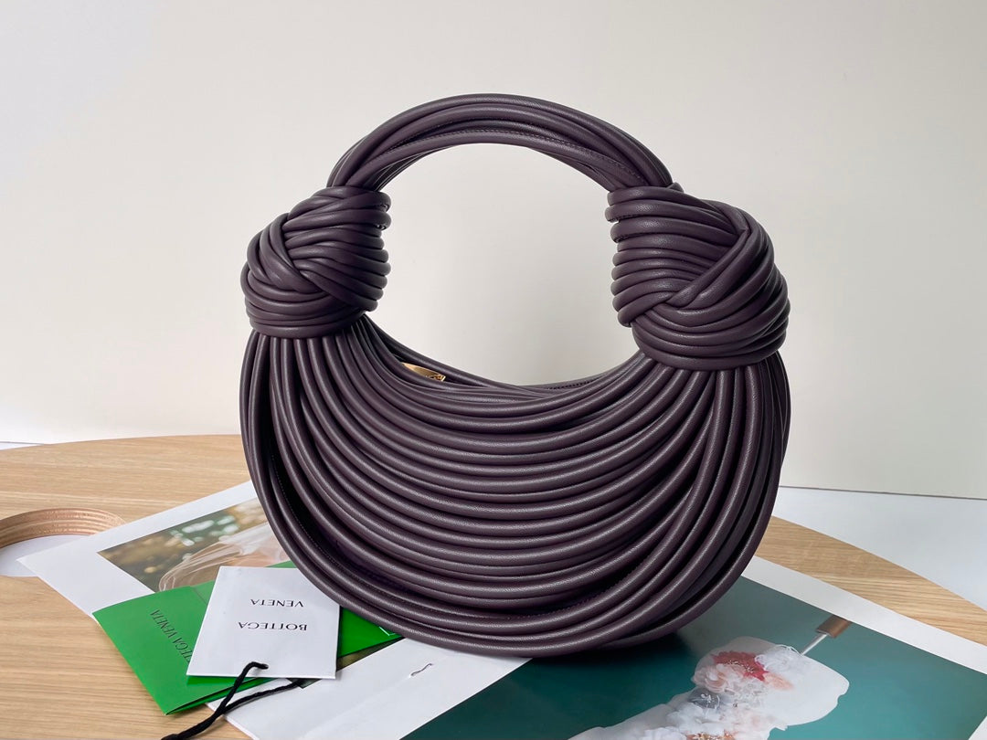 TOP Bottega Veneta BV  Double Knot Noodle Bag - Dark Purple