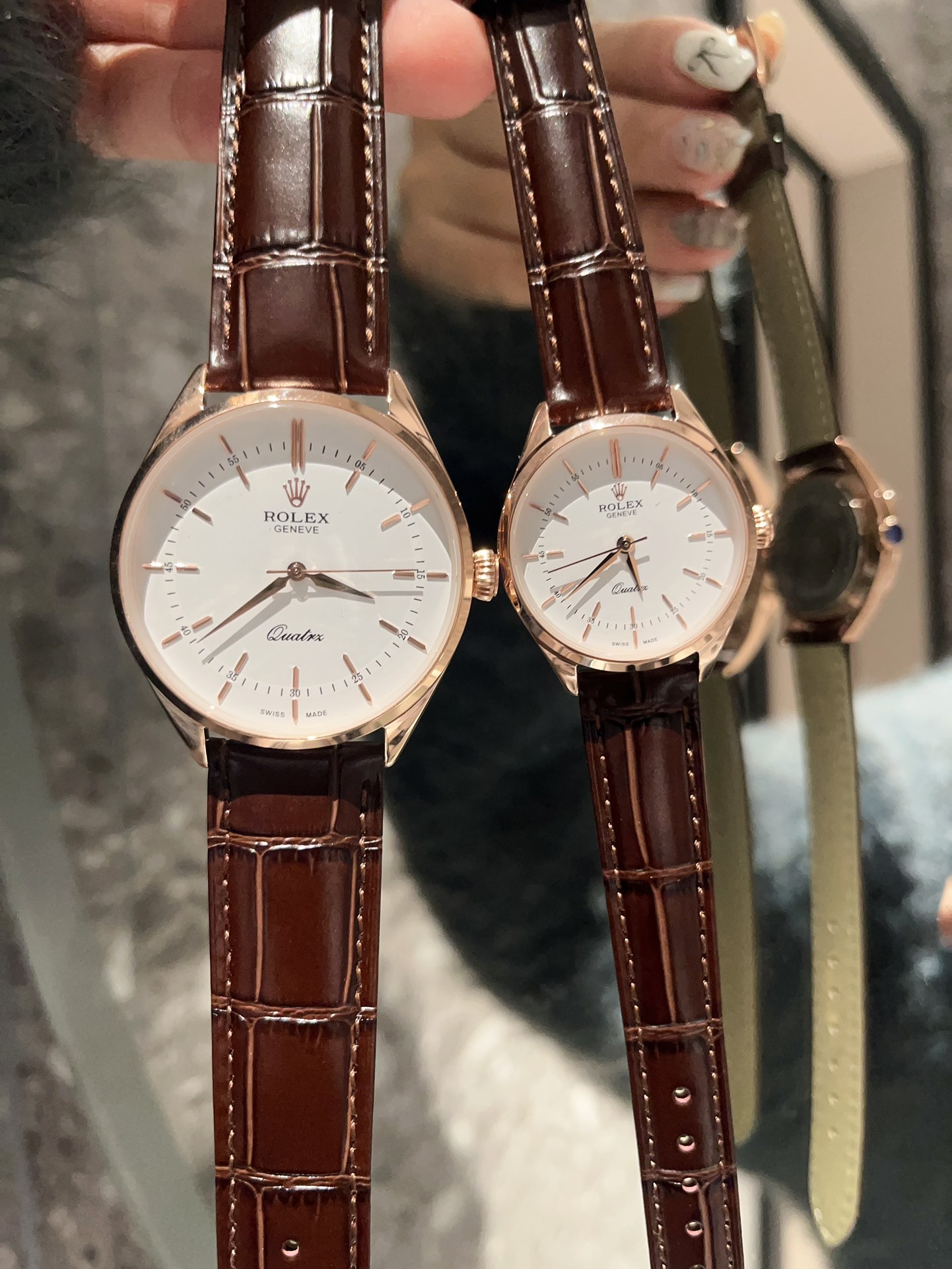 TOP ROLEX  Couple Watch 30x8mm/40x8mm - 5 Color