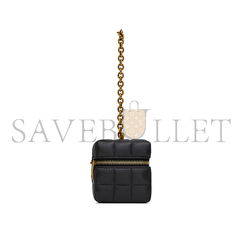 YSL CASSANDRE MATELASSÉ CARRÉ MINI CUBE ON CHAIN IN LAMBSKIN 773592AABVP1000 (8*6.5*6.5cm)
