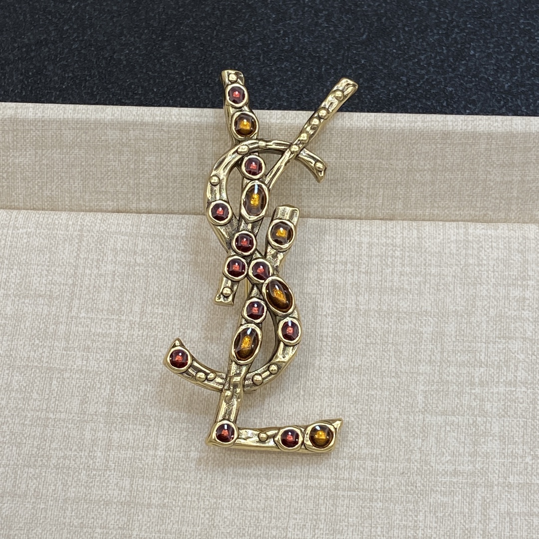 TOP Yves Saint Laurent YSL Brooch - 2 Color