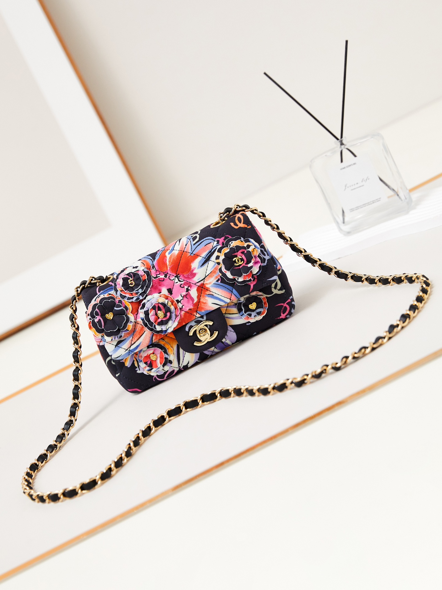 TOP CHANEL Camellia Japonica Flab Bag 12x20x6cm/15.5x25.5x6.5cm - 4 Color